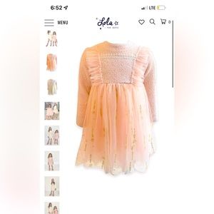 Lola and Boys pink long sleeve size 7/8 dress